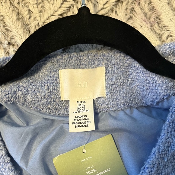 H&M Baby Blue Oversized Button Front Jacket - Picture 4 of 7